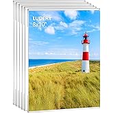 Ludery 8x10 Acrylic Picture Frames,Set of 6 Clear Photo Frame for Wall,Clear Frameless picture Frames 8 x 10,Floating Hanging Picture Frames 8 x 10 for Home, School, Office