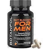 DHT Blocker for Men Hair Growth: Natural Hair Loss Supplement - Formula with 10000mcg Biotin & Saw Palmetto for Mens thinning Support - 1 Monthly Supply