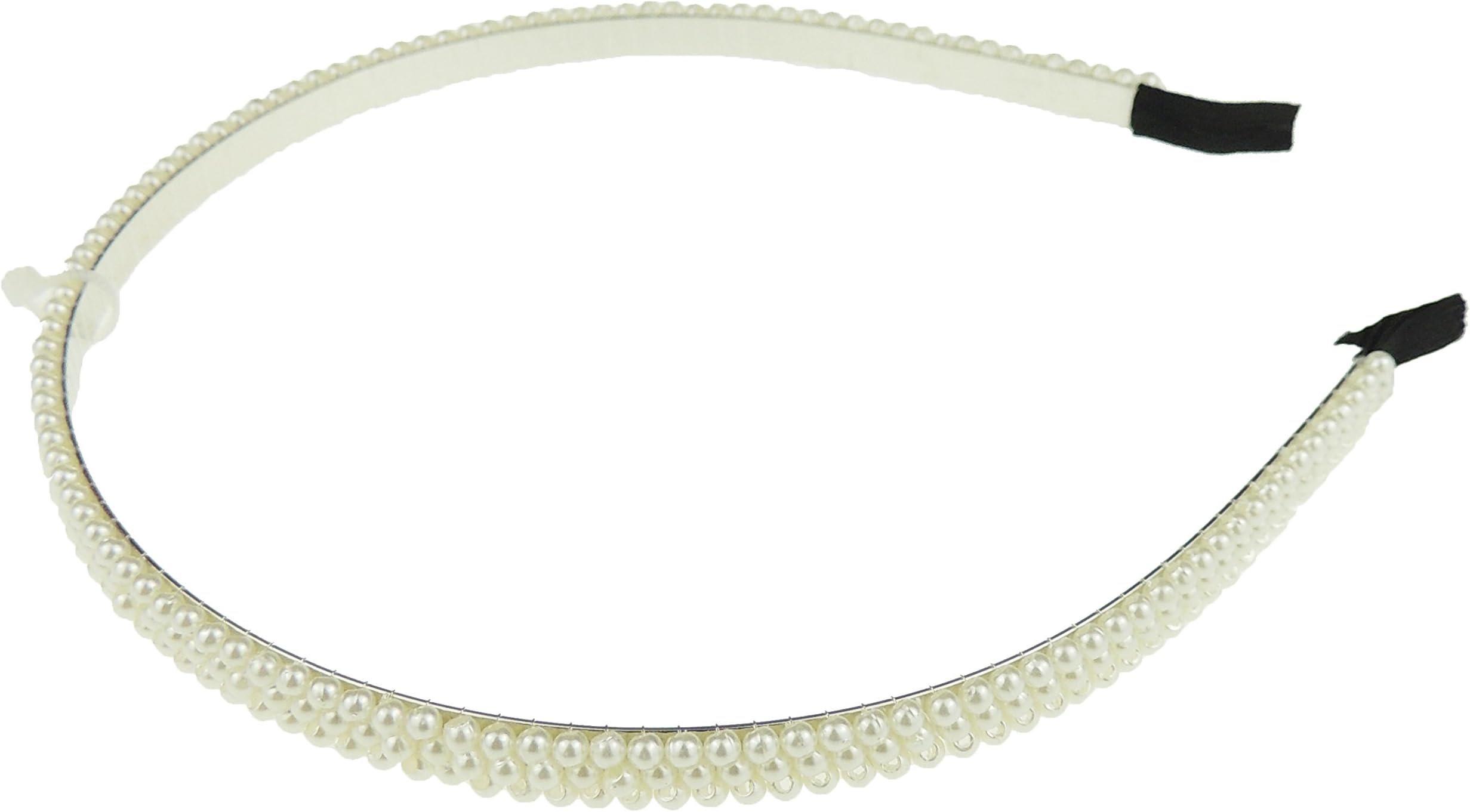 Glamour Girlz Ladies Girls Faux Pearl Narrow Bridal Bridesmaid Headband Alice Band 3 Row