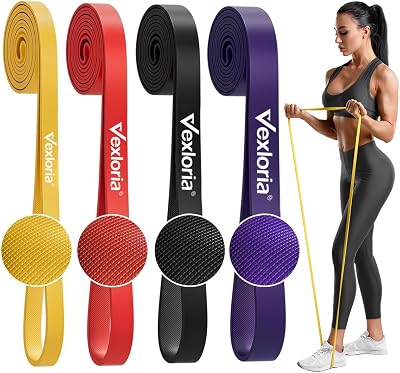 Vexloria Resistance Bands Set 5-85 LBS with 4 Colors, Home Gym