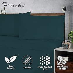 URBANHUT 100% Cotton King Sheets Set (4Pc), 700
