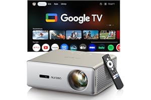 Aurzen EAZZE D1 MAX Google TV Plus, 4K Supported Smart Projector with WiFi and Bluetooth, MEMC Technology, 950 ANSI Lumens, F