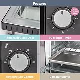 Quest 35409 Compact 9L Mini Oven, 650W, Adjustable Temp 100-230°C view 3