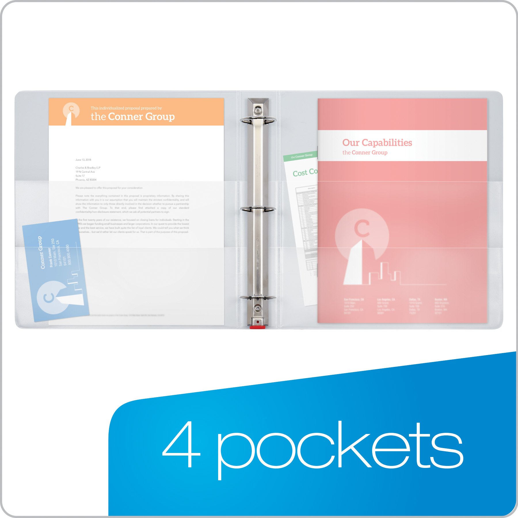 Cardinal Premier Easy Open 3Ring Binder, 1", Easy Open