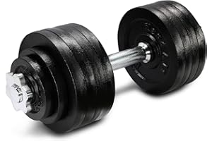 Yes4All Adjustable Dumbbell Set with Weight Plates/Connector - Exercise & Workout Equipment - Size Options 40lbs to 200lbs