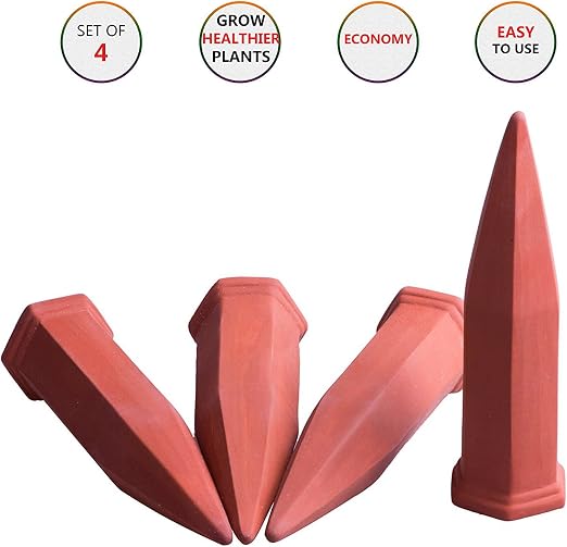 Jardín terracota riego – Pinchos para botella de vino juego de 4 ...