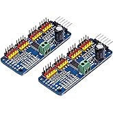 Teyleten Robot PCA9685 16 Channel 12 bit PWM Servo Motor Driver I2C IIC Module for MG90S SG90 MG995 Compatible with Arduino Raspberry Pi (2pcs)