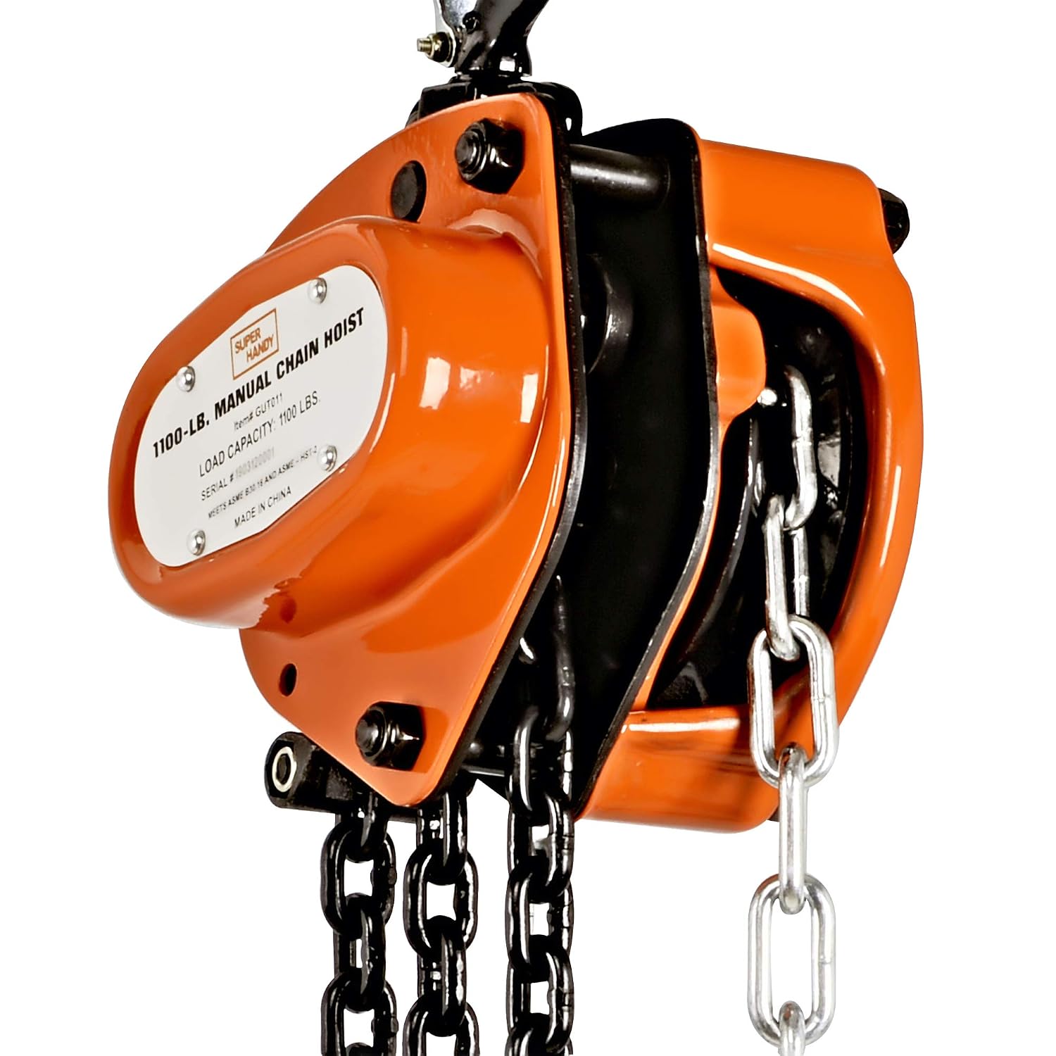 Manual Chain Fall Pulley Hoist Chain Hoist VEVOR Manual , 1 Ton 2200 ...