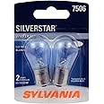 SYLVANIA - 7506 SilverStar Mini Bulb - Brighter and Whiter Light, Ideal for Daytime Running Lights (DRL) and Back-Up/Reverse Lights (Contains 2 Bulbs)