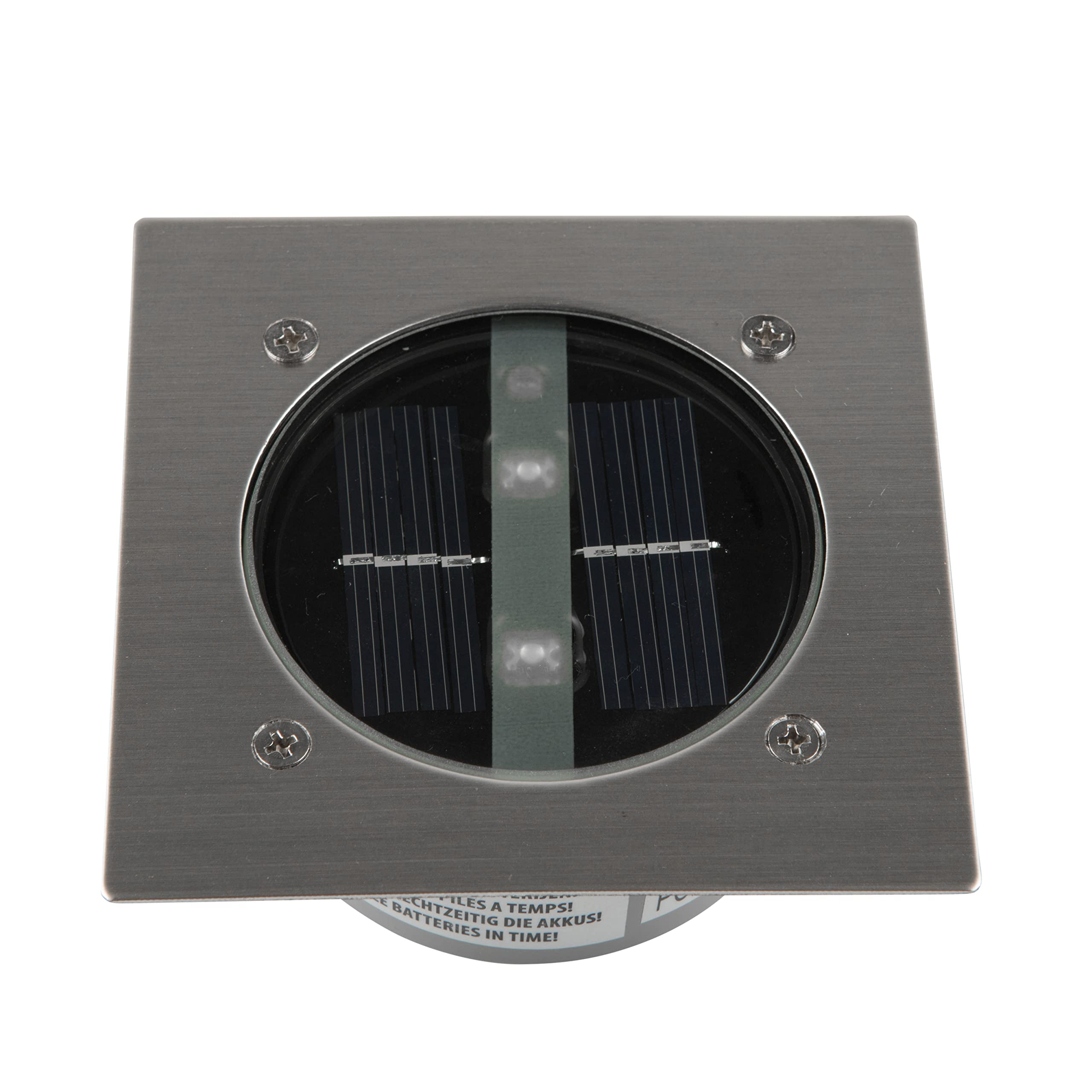 Smartwares Solar Ground Spotlight, Day to Night Sensor, 1250 kg Load Capacity, IP67, Stainless Steel & Black, 5000.198