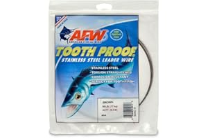 American Fishing Wire Tooth Proof Stainless Steel Single Strand Leader Wire