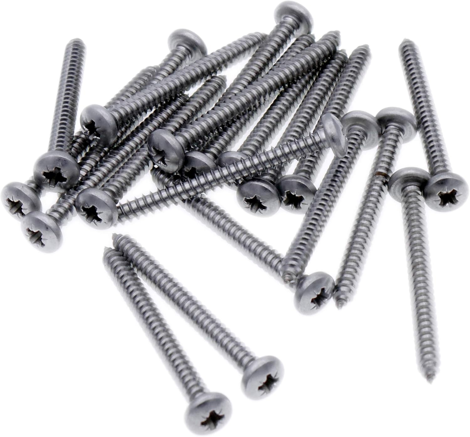 No.4 x 1.25 (2.9mm x 32mm) Pozi Pan Self-Tapping Screw - Stainless Steel (A2) (Pack of 20), 2.9x32 - A2(20) - Image 3