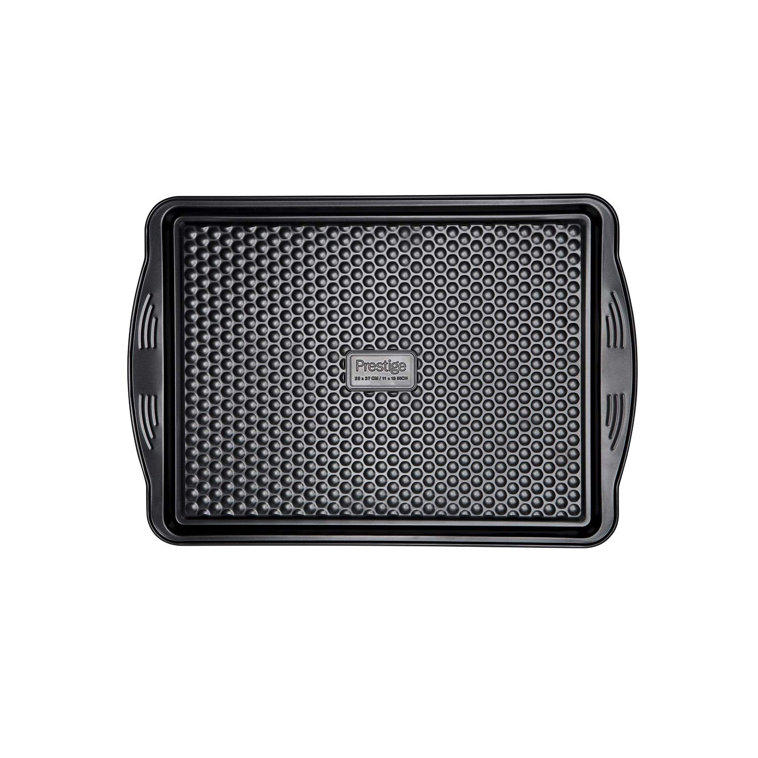 Prestige, Aerolift, Large Roasting Tray Non Stick, Cushion Base, Fridge Freezer and Dishwasher Safe, Carbon Steel, Internal Dimensions 37 x 28 x 2 cm, 11 x 15 Inch