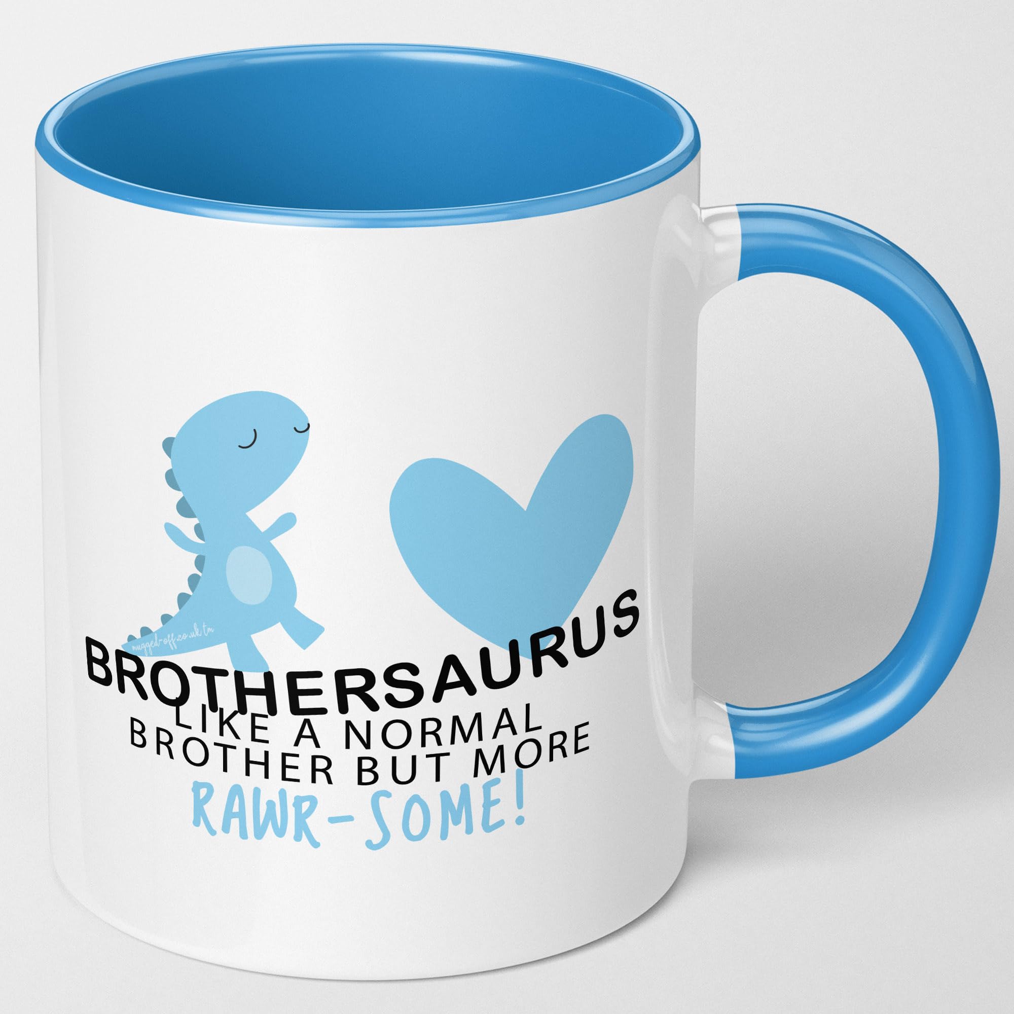 Mugged Off Brothersaurus 11oz Blue Mug Brother Birthday Present