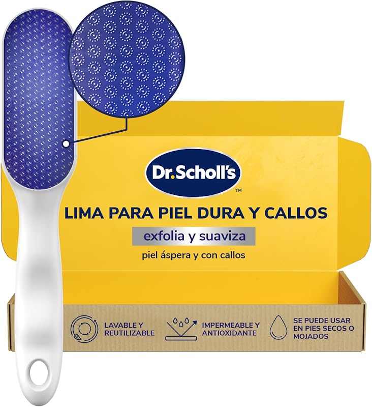 Scholl Lima Manual Nano Cristal Para Pies - Exclusivo Amazon - Elimina durezas y callosidades - Lavable y reutilizable - 1 unidad