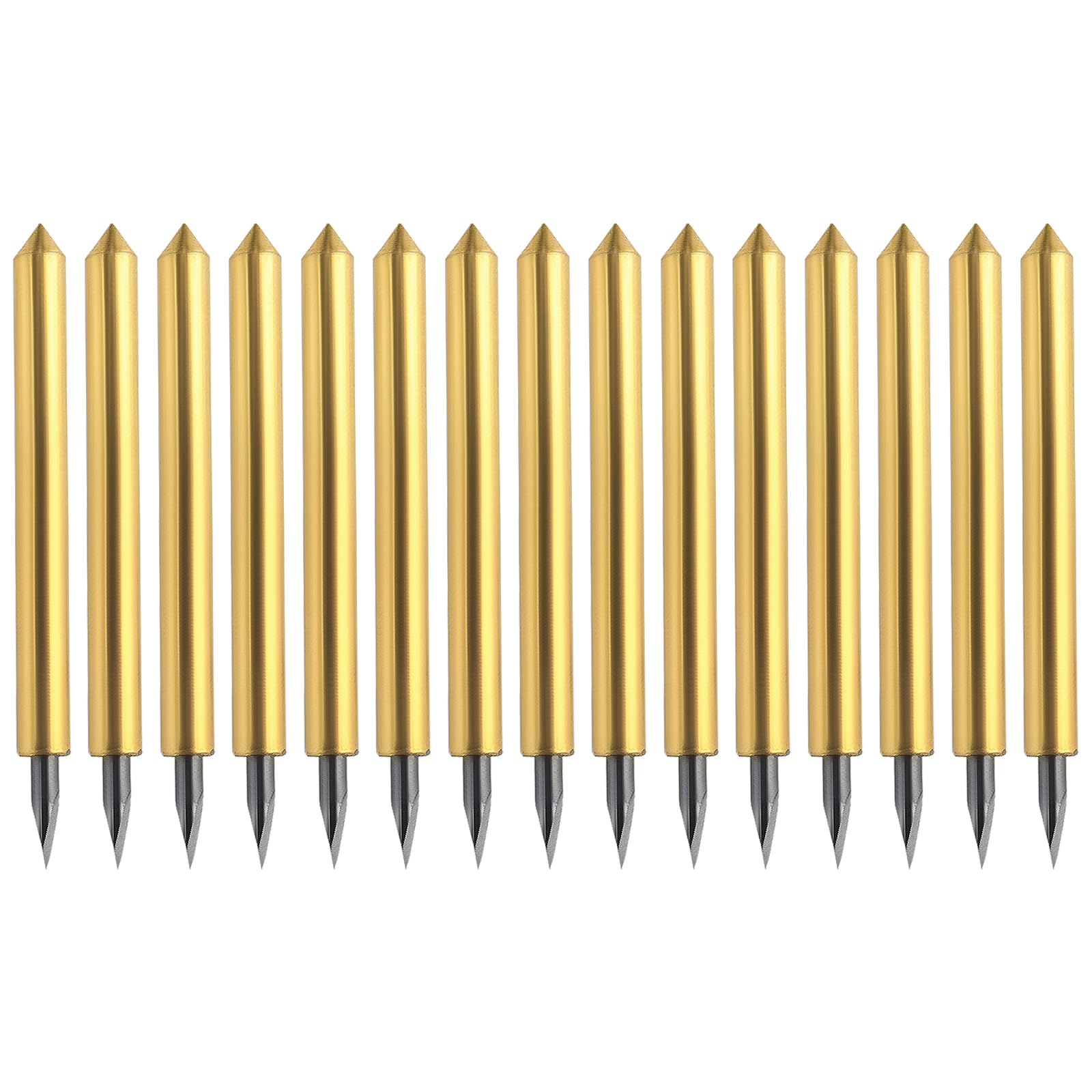 Create idea 15Pcs Vinyl Cutting Blades 45 Degrees Fine Point Blade Compatible with Cricut Maker Maker3 Compatible with Explore Air Air2 23.8x17.3x4.7mm(Gold)