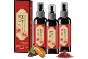 BNYFXY Saffron Hairs Blackening Spray, Herbal Black Hair Spray, Japanese saffron Essence Hair Spray, Smooth Out Frizz, Leaving Hairss Shiny and Shiny (3pcs)