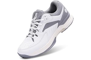 FitVille Wide Width Pickleball Shoes for Men All Court Tennis Shoes with Arch Support for Plantar Fasciitis