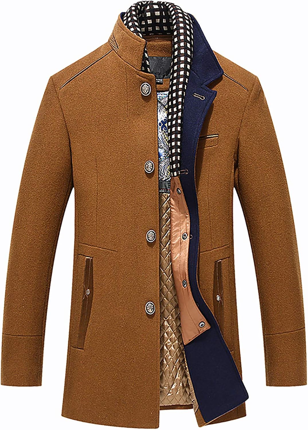 Wool Coat Men Overcoats Topcoat Mens Single Breasted Coats Jackets