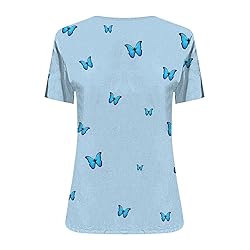 Light Blue Summer Tops for Women 2023 Spring