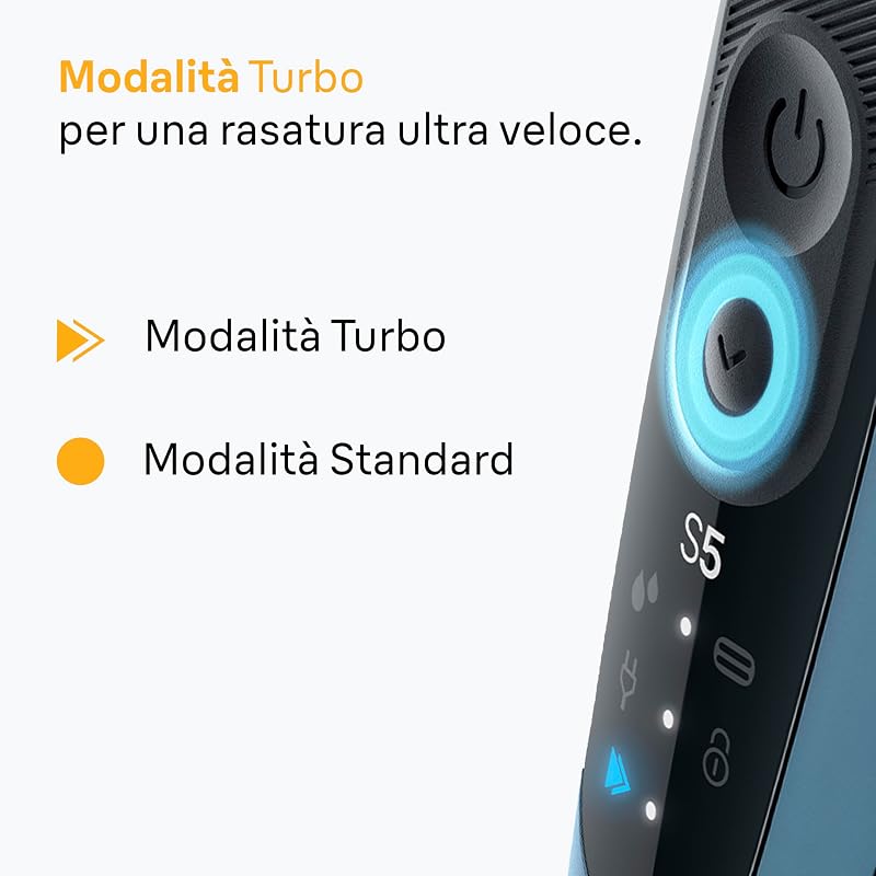 Serie 5 Rasoio Elettrico Barba, 2 Accessori, 52-A1820cce, Azzurro
