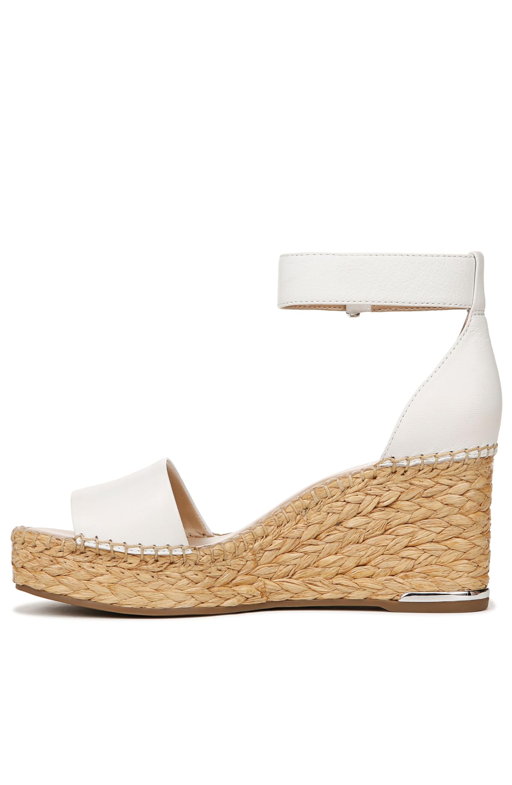 Photo 1 of ****PERFECT CONDITIONS*** Franco Sarto Womens Clemens Raffia Espadrille Wedge Sandals White Leather 8M