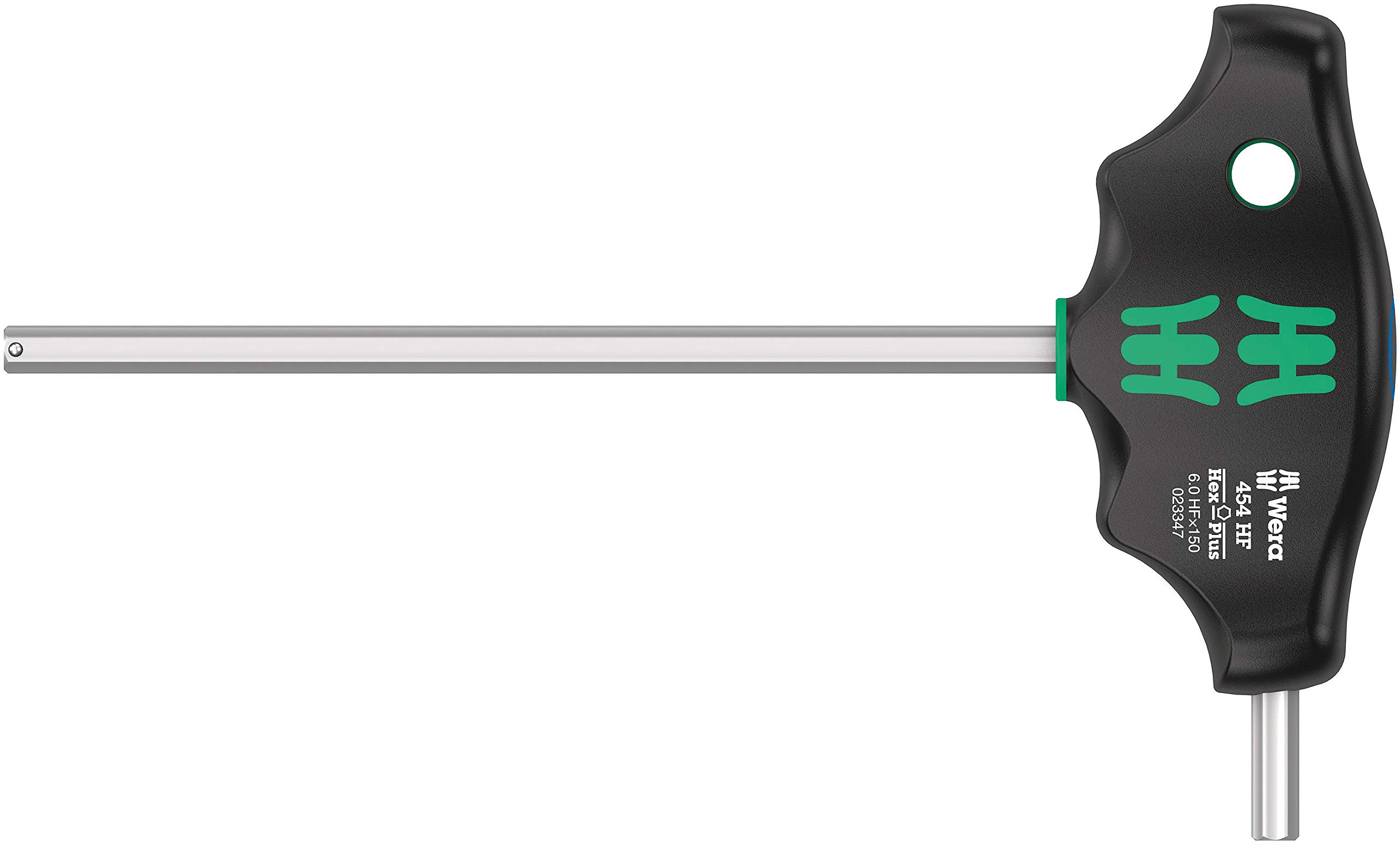 Wera 05023347001 454 HF T-Handle Hexagon Screwdriver Hex-Plus with Holding Function 6 x 150 mm