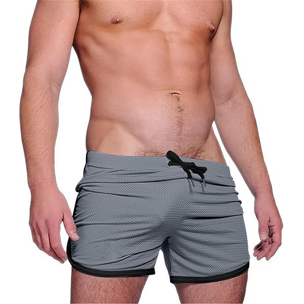Sdeycui Men's Mesh Athletic Shorts Summer Casual Drawstring