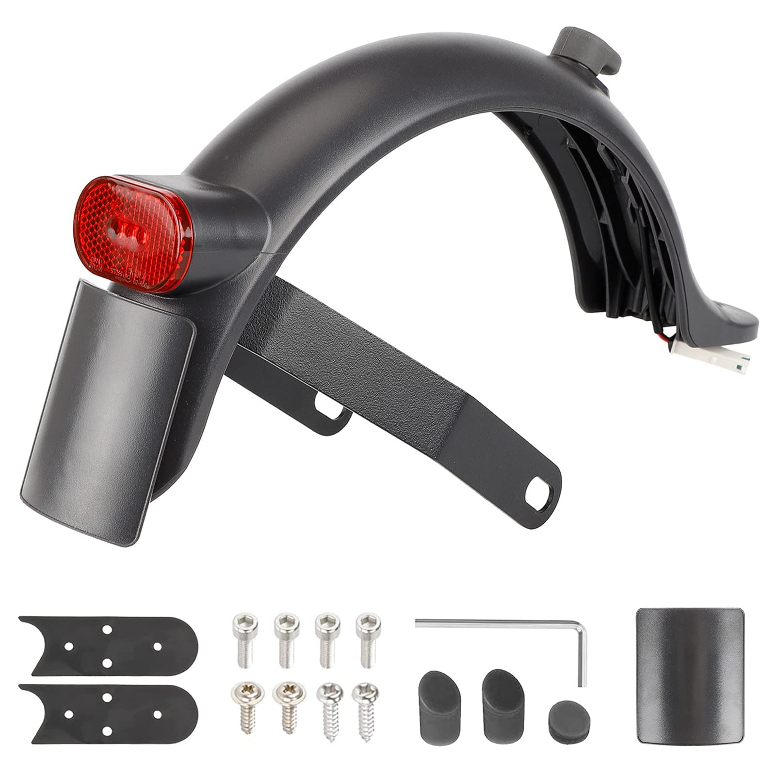 JIAMOEAT Scooter Rear Mudguard, ABS + PC Material, Black, for Xiaomi Electric Scooter M365 Pro 2 / M365 / M365 Pro / M365 1s