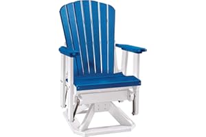 American Furniture Classics Fan Back Swivel Glider, Blue
