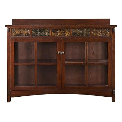 Camino Mission Sideboard & Curio - Red Washed Espresso Finish
