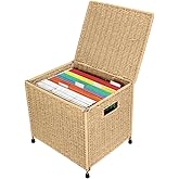 URFORESTIC Seagrass File Storage Box Organizer | Collapsible Letter Size Hanging File Box Organizers With Lid | Decorative Seagrass Filing & Storage - View #2