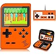 Retro Handheld Game Console with Protector Case, 400 Free Classical FC Games Support for Connecting TV & Two Players, Portabl