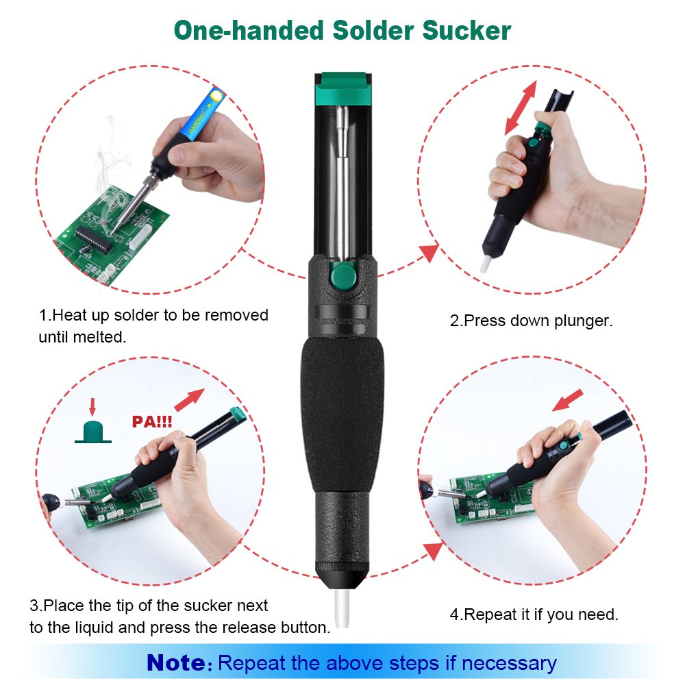 handskit Soldering Kit,Soldering Iron Kit 60W 110V with Temperature