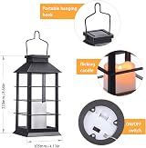 Tomshine Outdoor Solar Lanterns 2 Pack Flickering Candle Lights Patio Garden view 8