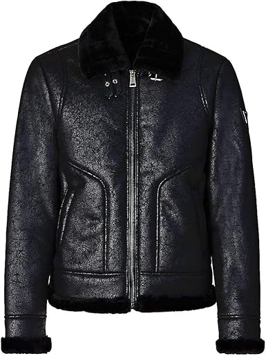 veste en cuir guess homme