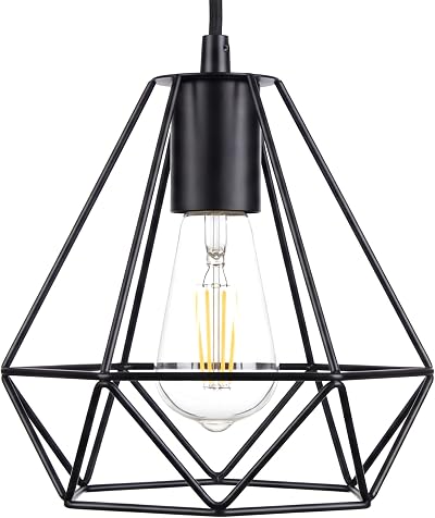 Giggi Black Ceiling Light Wire Basket Pendant Lighting