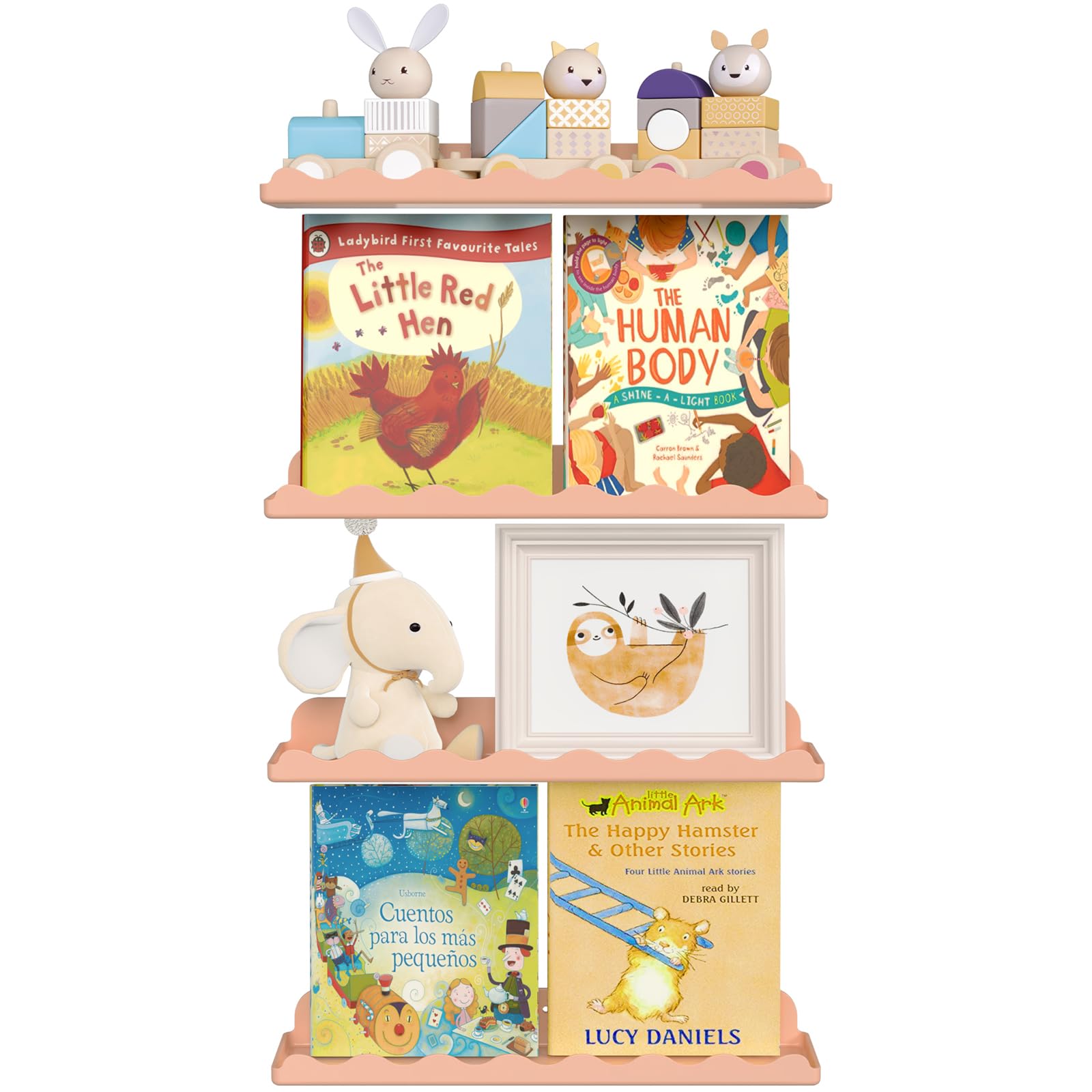 Lifewit Kinderkamer Boekenplank 2 Pack, 15 Zwevende planken