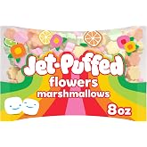 Jet-Puffed Marshmallows, Flowers, 8 oz Bag | Flowers Marshmallows in Fruity Flavors, Sweet &amp; Fluffy, a Versatile Baking Ingredient &amp; Dessert Topping for Spring