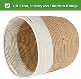 Tenn Well 30cm Indoor Plant Pot Basket with Liner Cotton Woven Storage view 4
