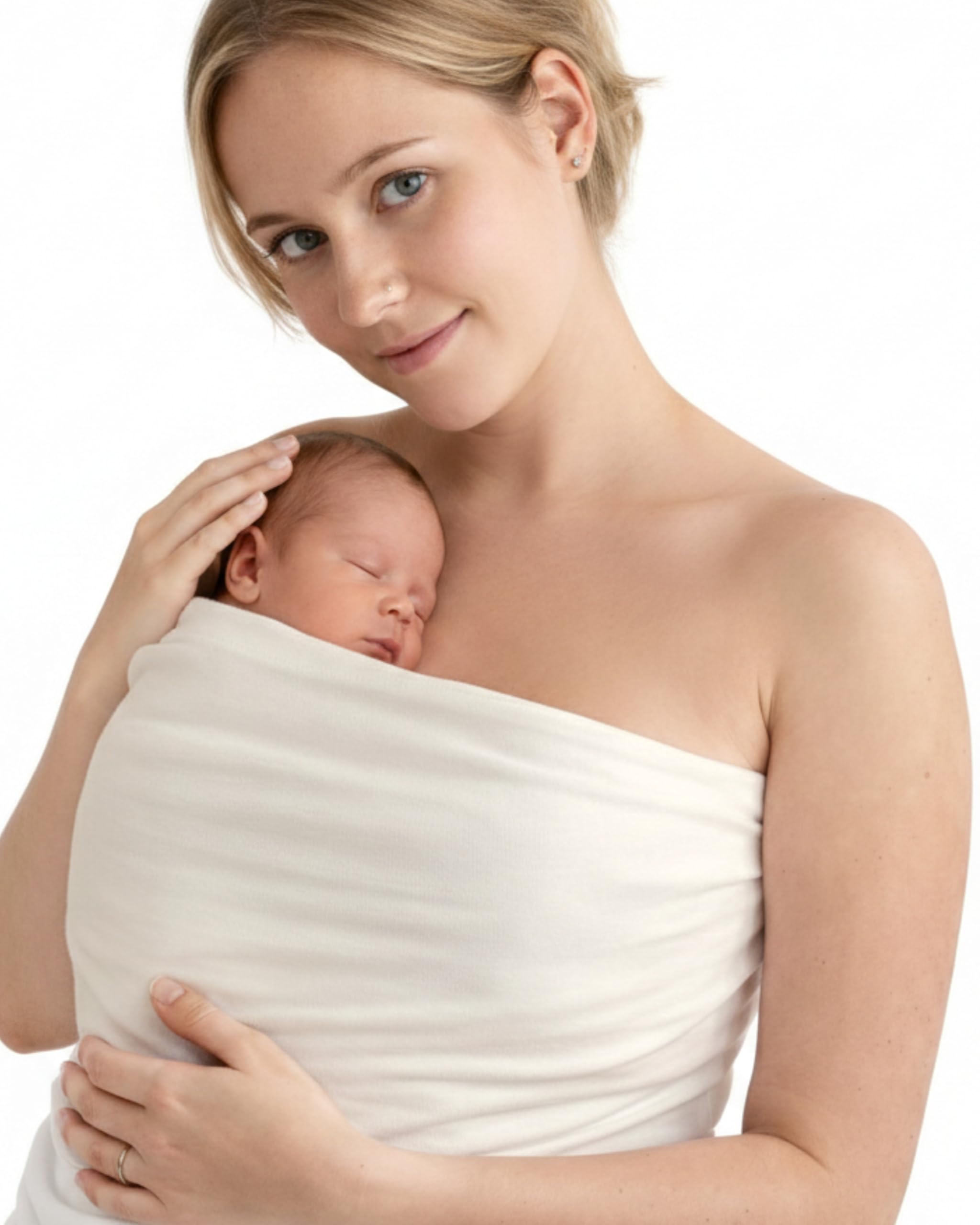 Hoppediz Baby Bonding Top | Sectio Top | Kangaroo Aid | Organic Quality, M, Beige