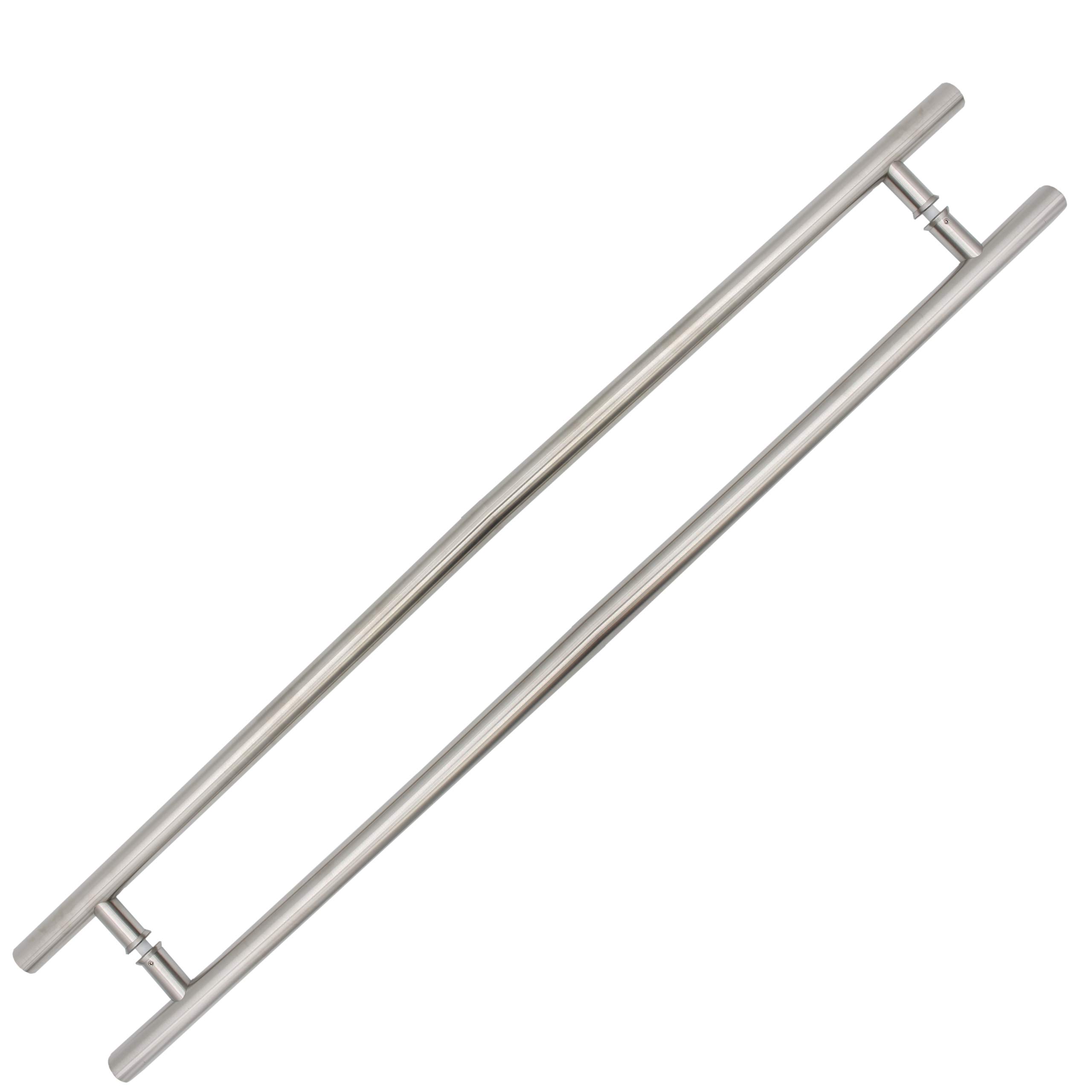 EAI Pull Handles for Front Door Inline Back to Back Fix | Satin Stainless Steel | 1200x32mm