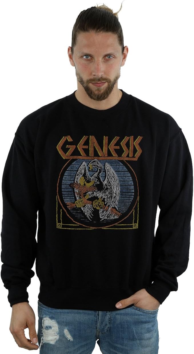 Genesis Men's Distressed Eagle Sweatshirt Clothing