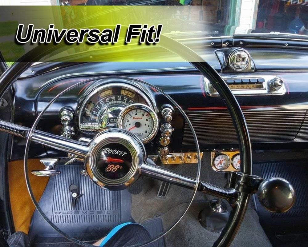 Zento Deals Classic Black Universal Fit Vehicle Steering Wheel Suicide Spinner Premium Quality Power Handles: Automotive