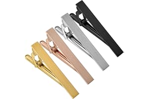 HAWSON 2 inch Tie Clip for Men in 1pcs/ 3pcs/4 pcs, Tie Bar Clip for Men's Skiny Necktie, Tie Pin Clip Gift Set for Working