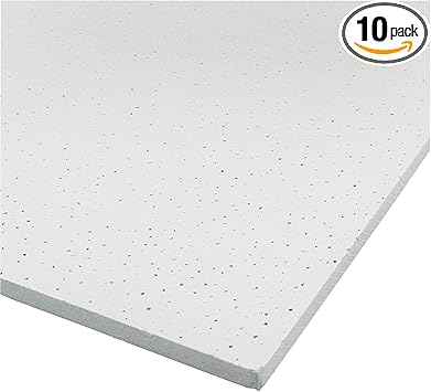 Prime Line Mp60000 Ceiling Tile 2 X 4 Ft Square Edge Panel White