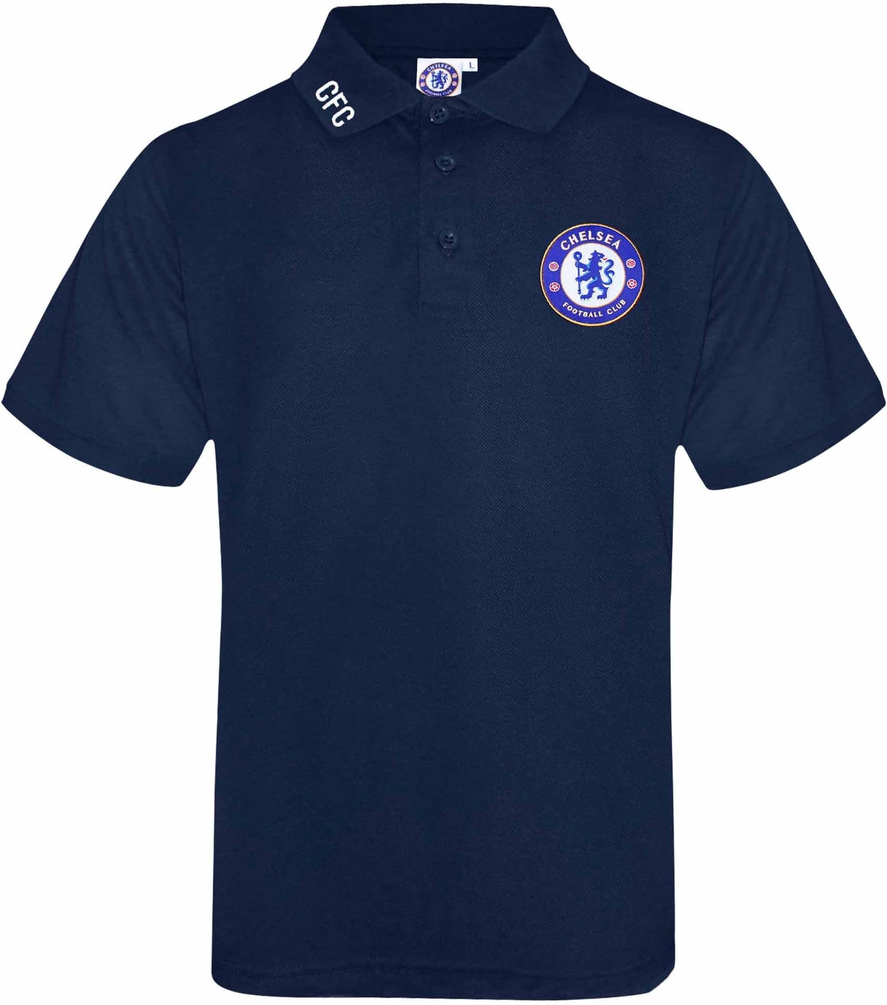 Official Chelsea FC Adults Leisure Polo Shirt With Embroidered Crest