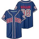 Mens 98 Baseball Jersey Country Vintage Music Shirts Fan Tshirts Button Down Hipster Hip Hop Sports Uniforms