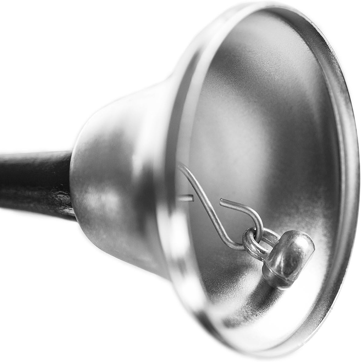 Silver Steel Tea Hand Bell for Wedding Events Decoration, Food Line, Alarm, Jingles, Ringing: Musical Instruments