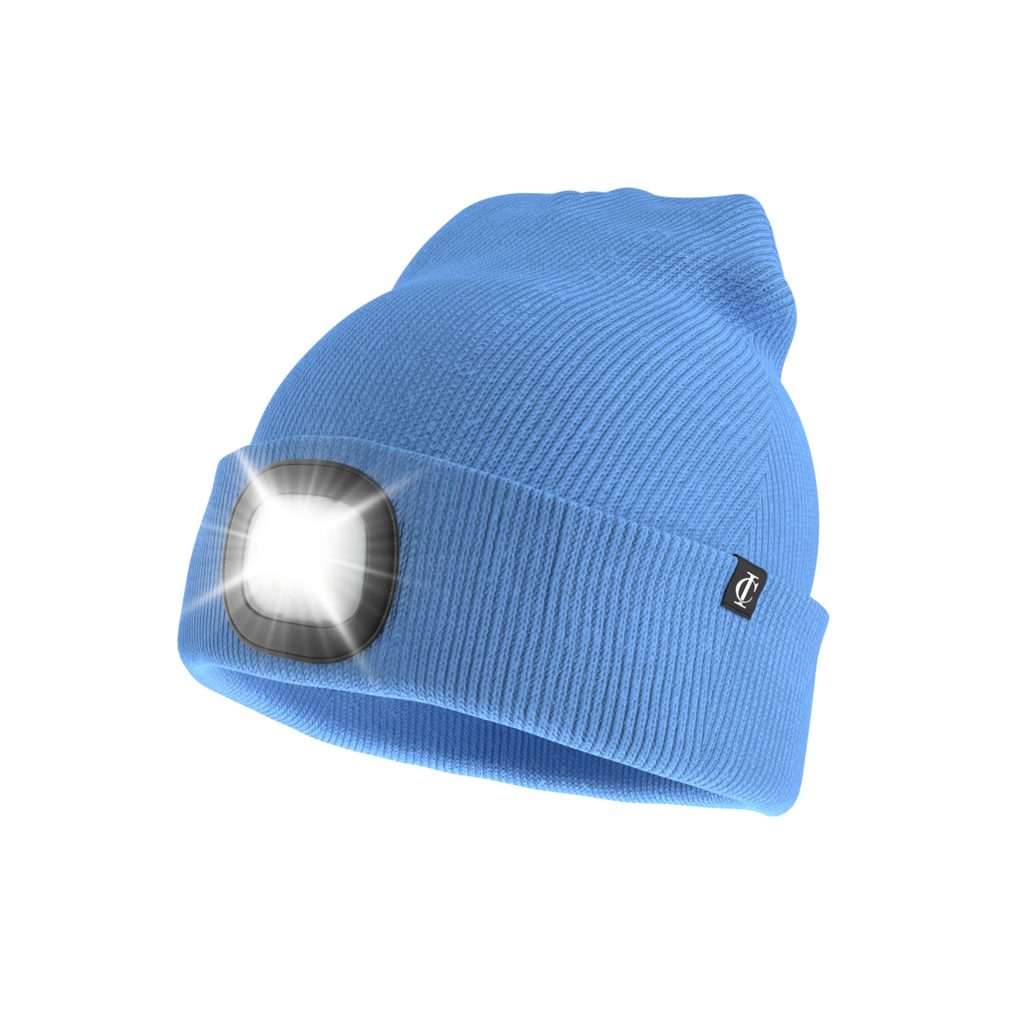 Idyllicomfort Led Lighted Beanie Hat,USB Rechargeable Hands Free Headlamp Cap, Unisex Winter Warmer Knit Hat with Light for Hiking Biking Camping Jogging, Gift for Men, Women, Teens